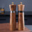 Salt and Pepper Grinder Set,Wooden Mill Shaker Easy Adjustable Ceramic Coarseness Large Refillable 3