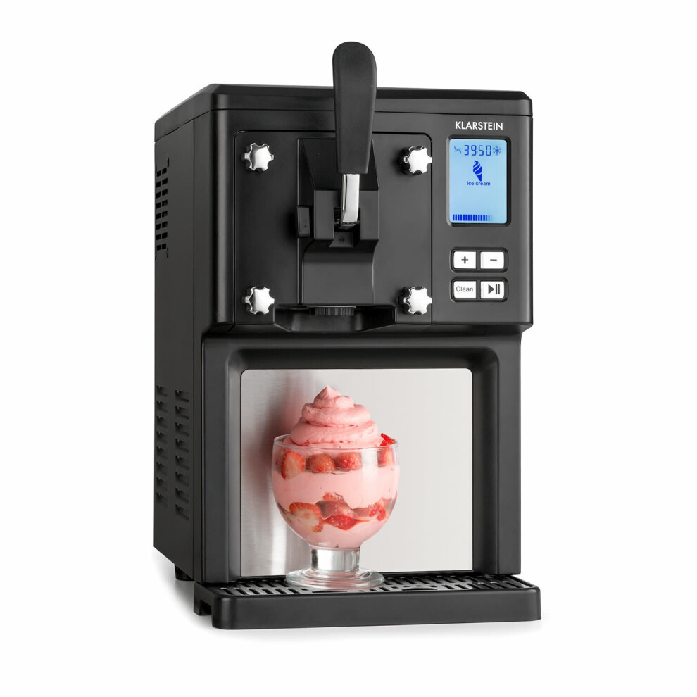 Ice Cream maker Machine Compressor Automatic LCD Sundae 1.5 L Steel 200 W Black