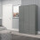 Seconique 3 Door Triple Wardrobe Grey Gloss, Denver Bedroom Closet/Hanging Rail 2