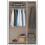 Seconique 3 Door Triple Wardrobe Grey Gloss, Denver Bedroom Closet/Hanging Rail 3
