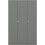 Seconique 3 Door Triple Wardrobe Grey Gloss, Denver Bedroom Closet/Hanging Rail 4
