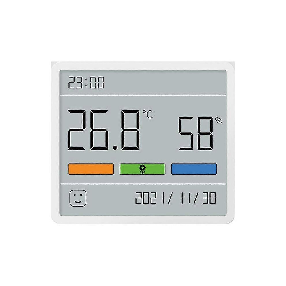DUKA Atuman LCD Digital Hygrometer Indoor Thermometer and Clock Room Temperature Gauge Humidity Meter Wireless Weather Station Smart Monitor for Home