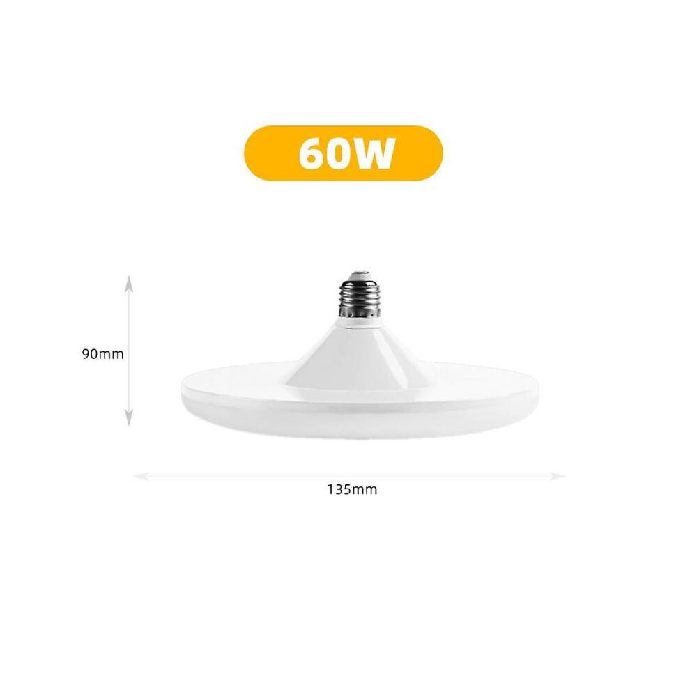 (60W) E27 Energy-saving Lights UFO Shape LED Bulb E27 Base Round Super Bright Living Room Light Ceiling Lamps 20W 40W 60W 100W Home LED Lighting