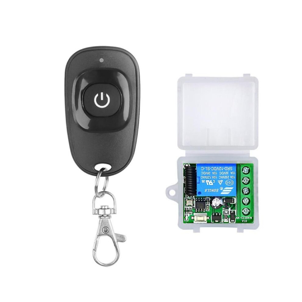 433MHz DIY Wireless Switch DC 12V 1CH Mini Relay Module and RF Transmitter Remote Control for Garage Curtain Home Appliance