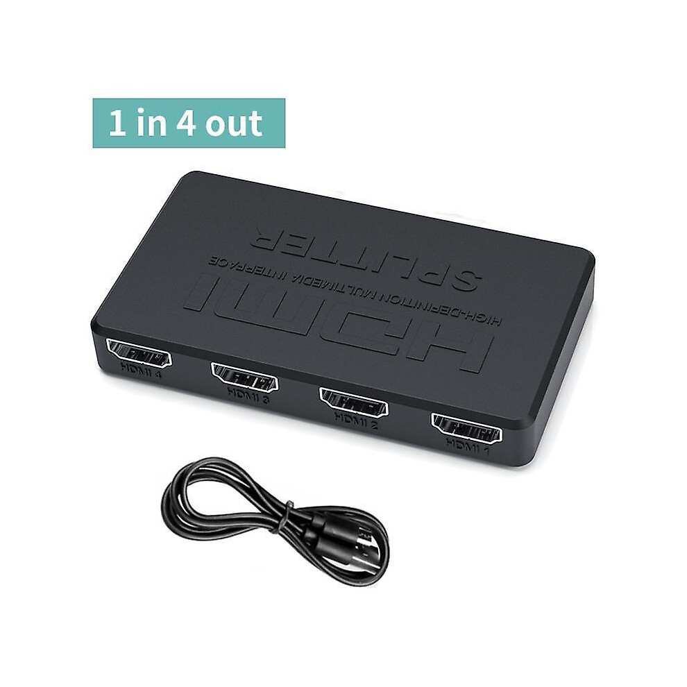 1 in 4 out 4K HDMI Splitter Switcher HD-MI Switch Adapter 4port Hub 1080P Video Distributor for TV PC Laptop Monitor Projector