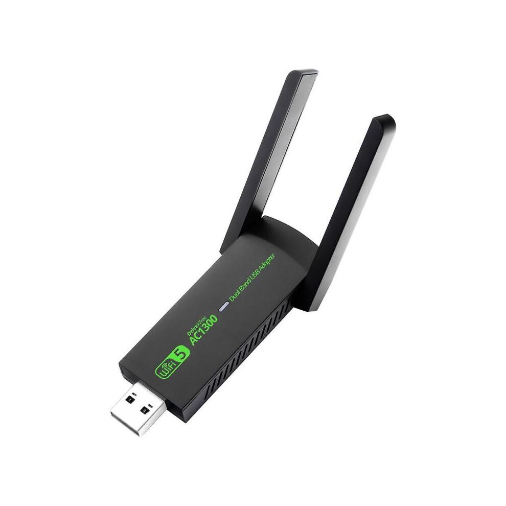 Free Driver 1300Mbps USB 3.0 Wifi Adapter WiFi 5 AC1300 Wi-Fi Dongle Receiver 2.4G 5G Dual Band Wireless Network Card RTL8812 Antenna for PC Laptop