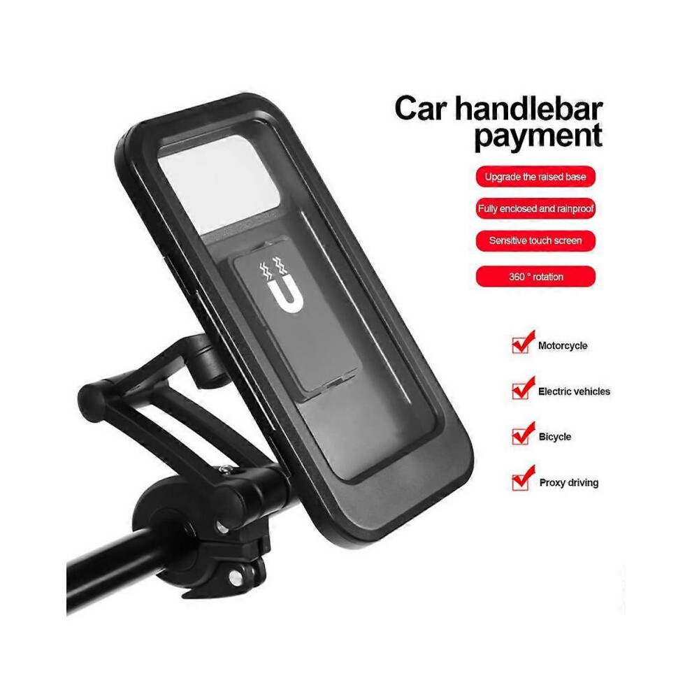 Waterproof Motorcycle Bike Mobile Phone Holder Support Universal Bicycle GPS 360 Adjustable Motorcycle Cellphone Holder for Iphone Samsung Xiaomi
