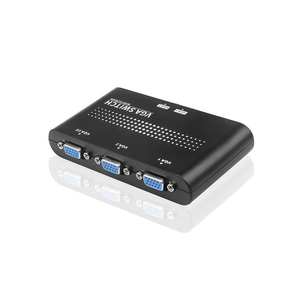 2 in 1 out VGA Splitter Switch Video Converter Adapter 2 Ways Bi-Directional HD Video Display Switcher Box for Projector Display PC TV Laptop