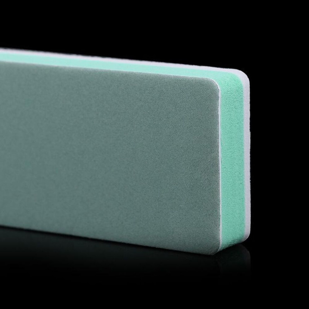 5pcs Rectangular Green Double-side Nail Buffer Blocks Nail Sanding Polishing Manicure Pedicure Tool