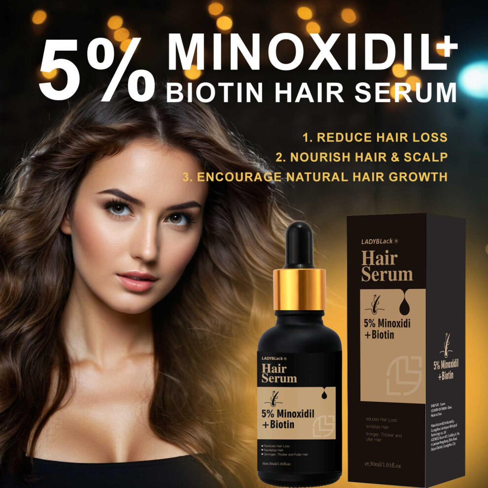 5% Minoxidil+Biotin for Hair Growth Serum & Hair loss regrowth