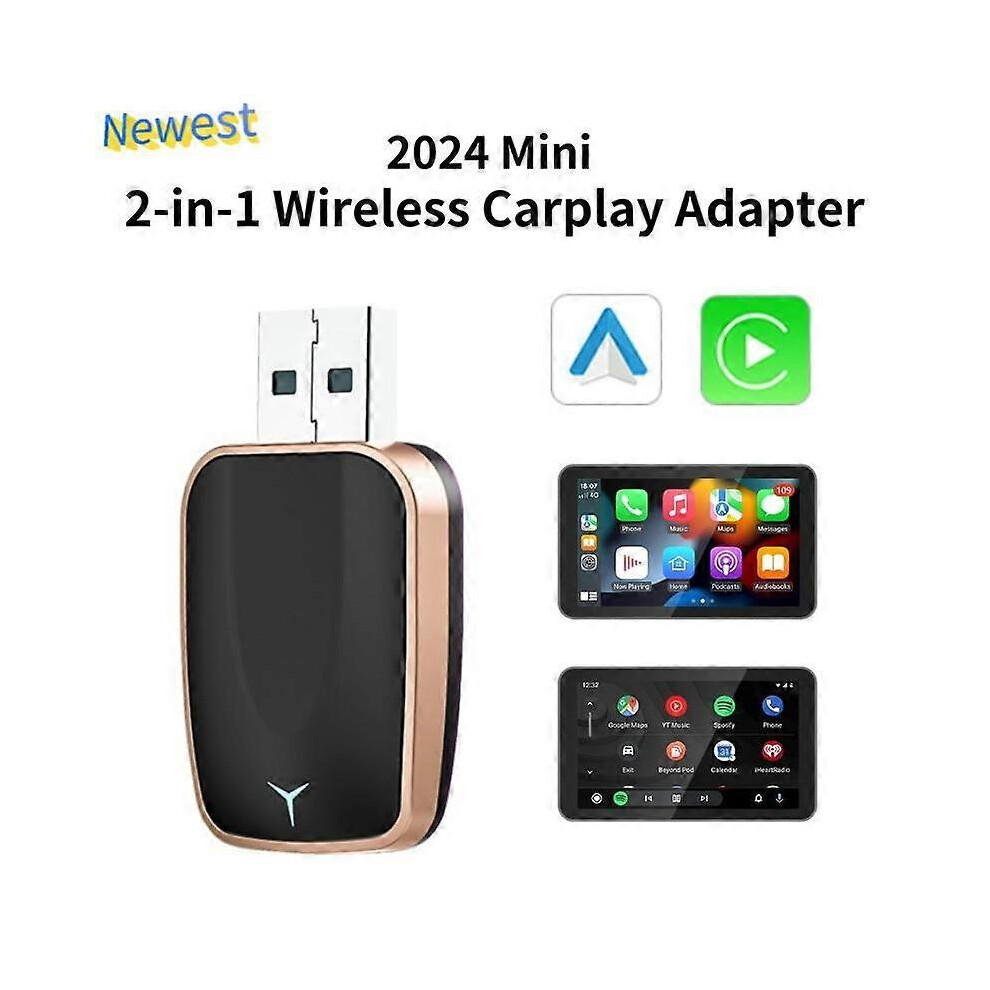 NEW 2 In 1 Wireless Carplay AI Box Android Auto Plug And Play 2025 5G WIFI for iphone Android Phone Wired Carplay To Wireless