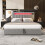 Ottoman Lift Storage Bed Fully Upholstered Bed with small pockets 3