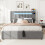 Ottoman Lift Storage Bed Fully Upholstered Bed with small pockets 5