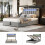 Ottoman Lift Storage Bed Fully Upholstered Bed with small pockets 8
