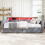 Upholstered bed, 3FT single bed 90x190cm, Daybed sofa bed With light strip 3