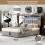 Ottoman Lift Storage Bed Fully Upholstered Bed with small pockets 7