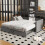 (Linen) Upholstered Bed bottom with trundle bed easy assembly 3FT single bed 3