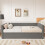 (Linen) Upholstered Bed bottom with trundle bed easy assembly 3FT single bed 5