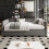 (Linen) Upholstered Bed bottom with trundle bed easy assembly 3FT single bed 2
