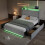 Upholstered Bed, 4ft6 double bed 135x190cm, Storage Bed,  Metal underbed bracket Grey 2