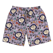 (At The Pink Palace Apartments Pattern_23123) Famgem Men's Beach Shorts Hawaiian Swim Trunks with Pockets Quick Dry Board Swimwear Bathing Graphic Printed Suit for Surfing Lounge Running Gifts