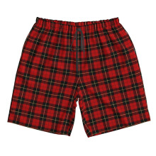 (Clan Wallace Tartan Classic Red And Black Plaid_5455) Famgem Men's Beach Shorts Hawaiian Swim Trunks with Pockets Quick Dry Board Swimwear Bathing Graphic Printed Suit for Surfing Lounge Running Gifts