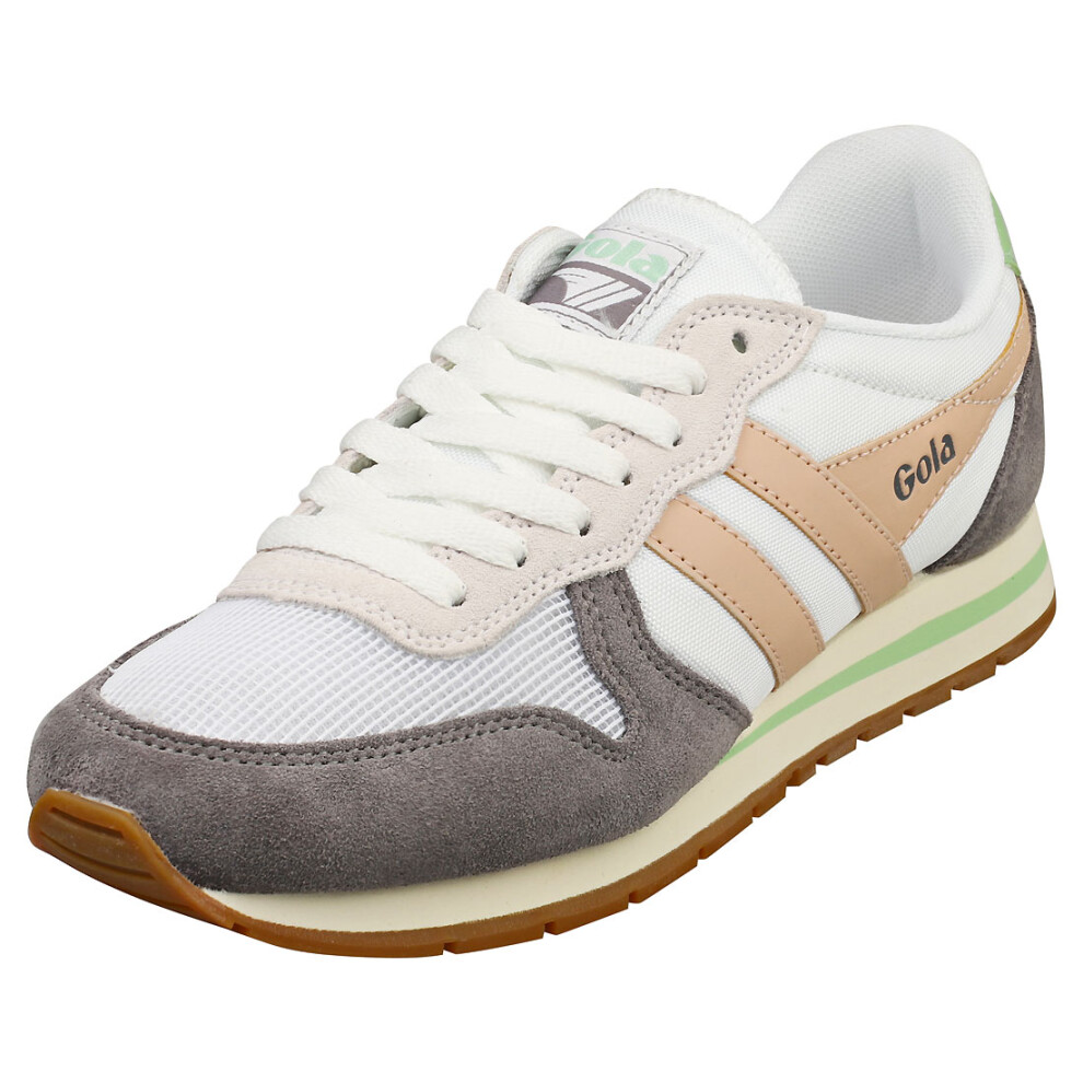 Gola Daytona Womens Fashion Trainers in White Pink - 4 UK