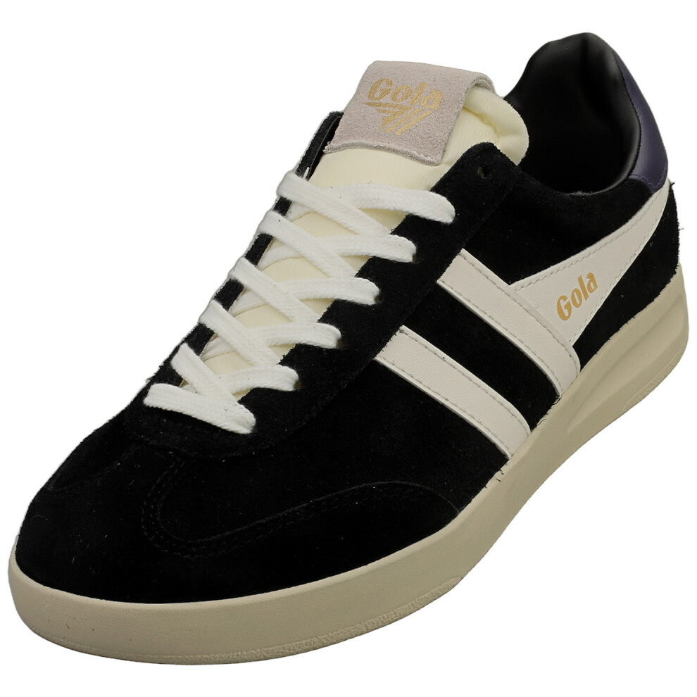 (4) Gola Cyclone Womens Fashion Trainers in Black Off White