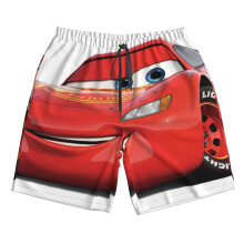 (Lightning McQueen Merchandise_12273) Famgem Men's Beach Shorts Hawaiian Swim Trunks with Pockets Quick Dry Board Swimwear Bathing Graphic Printed Suit for Surfing Lounge Running Gifts