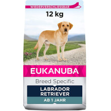 Eukanuba Breed Specific Labrador Retriever Trockenfutter - optimal auf die Rasse abgestimmtes Premium Hundefutter mit Huhn, 12 kg