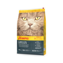 JOSERA Catelux (1 x 10 kg) | Adult | Premium Trockenfutter f?r ausgewachsene anspruchsvolle Katzen | Ente & Kartoffel | weizenfrei | mit di?tische Fas