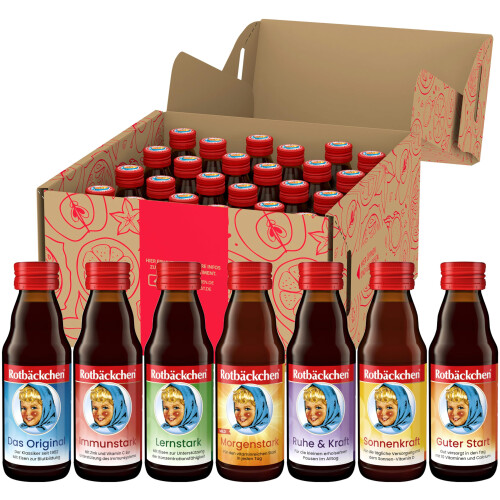 Rotb?ckchen Probierpaket Mini, 7 verschiedene Sorten im 24er Pack (24 x 125 ml), Flasche