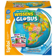 Ravensburger tiptoi Spiel 00107 - Der interaktive Wissens-Globus - Lern-Globus f?r Kinder ab 7 Jahren, lehrreicher Globus f?r Jungen und M?dchen, f?r