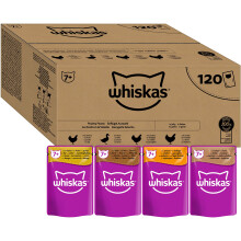 Whiskas Senior 7+ Katzennassfutter Gemischte Auswahl in Gelee, 120 Portionsbeutel, 120x85g (1 Gro?packung) ? Hochwertiges Katzenfutter nass, f?r Katze