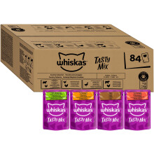 Whiskas Adult 1+ Katzennassfutter Tasty Mix Country Collection in Sauce, 84 Portionsbeutel, 84x85g (1 Gro?packung) ? Hochwertiges Katzenfutter nass, f