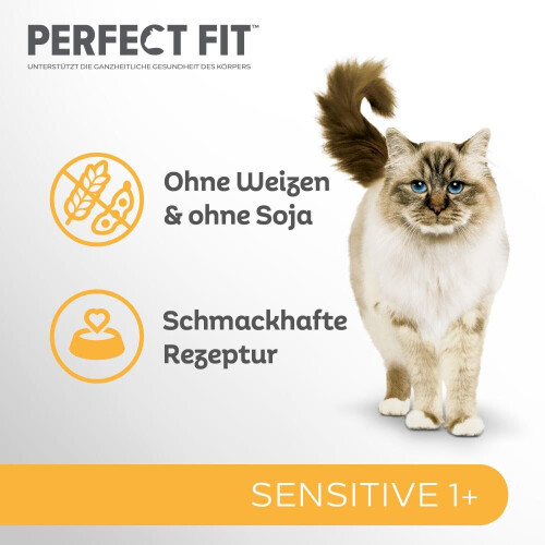 PERFECT FIT? Katze Beutel Sensitive 1+ mit Truthahn 5x1,4kg 2