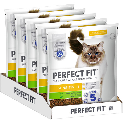 PERFECT FIT? Katze Beutel Sensitive 1+ mit Truthahn 5x1,4kg