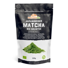 NaturaleBio Matcha-Tee-Pulver-Bio - Ceremonial Grade - 100g Original Green Tea aus Japan. Gr?ntee-Pulver Matcha Zeremonie-Qualit?t. Ideal zum Trinken,