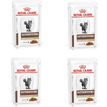 Royal Canin Veterinary Gastrointestinal Fibre Response | 4er Pack | 4 x 12 x 85 g | Di?t-Alleinfuttermittel f?r Adulte Katzen | F?r Katzen mit chronis
