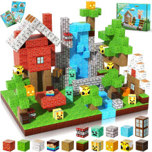 ToyUnited Magnetische Bausteine,100 St?ck Magnetbausteine ab 4 Jahre Magnetische Bauwelt Spielzeug ab 5 6 7 8 9 Jungen Bauspielzeugsets Geschenke f?r