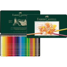 Faber-Castell 110036 Polychromos Malstifte, 36er-Buntstifte-Set in einem eleganten Metalletui, Leuchtende Farben mit dicken 3,8-mm-Minen und s?urefrei