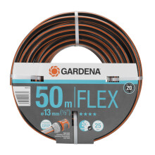 Gardena Comfort FLEX Schlauch 13 mm (1/2 Zoll), 50 m: Formstabiler, flexibler Gartenschlauch mit Power-Grip-Profil, aus hochwertigem Spiralgewebe, 25