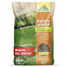 Neudorff RasenD?nger Moos- & UnkrautStopp ? Rasend?nger mit Eisen und Kalium sorgt f?r einen dichten, gr?nen Rasen ohne Moos und Unkraut, 10 kg f?r 20