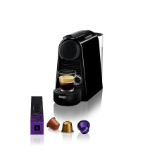 Nespresso De'Longhi Essenza Mini EN 85.B Kaffeekapselmaschine Welcome Set mit Kapseln in unterschiedlichen Geschmacksrichtungen 19 bar Pumpendruck,Pla