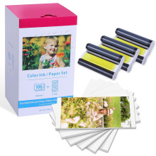 Ersatz f?r Canon Selphy CP1300 CP1500 CP1200 CP1000 CP910 CP820 Fotopapier und Kartusche, KP-108IN 3115B001(AA) Postkarten f?r Canon Selphy Fotodrucke