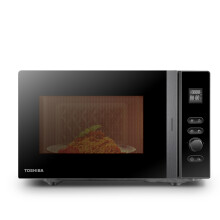 Toshiba MV-AM20T(BK) Mikrowelle/Solo-Mikrowelle/ 20 L/ 800 W/ 5 Leistungsstufen/ 12 Automatikprogramme/Emaille Innenraum/einfach zu reinigen/Auftaufun