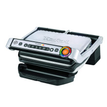Tefal OptiGrill Kontaktgrill, 6 automatische Programme, Garstufenanzeige, passt Temperatur und Grillzyklus ans Grillgut an, antihaftbeschichtete abneh