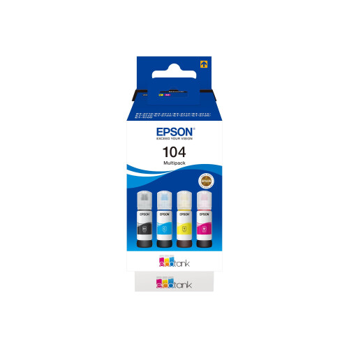 Epson Epson EcoTank 104 Original Tinte in Flaschen, Multipack mit vier Farben