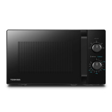 Toshiba MW2-MM20PF(BK) Freistehend Mikrowelle/Solo-Mikrowelle / 20L / 800W / 5 Leistungsstufen mit praktischer Auftaufunktion/LED-Beleuchtung im Innen