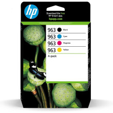 HP 963 (6ZC70AE) Multipack Original Druckerpatronen 1xBlau, 1x Megenta,1xGelb,1xSchwarz f?r HP OfficeJet Pro 901x, 902x, Standard